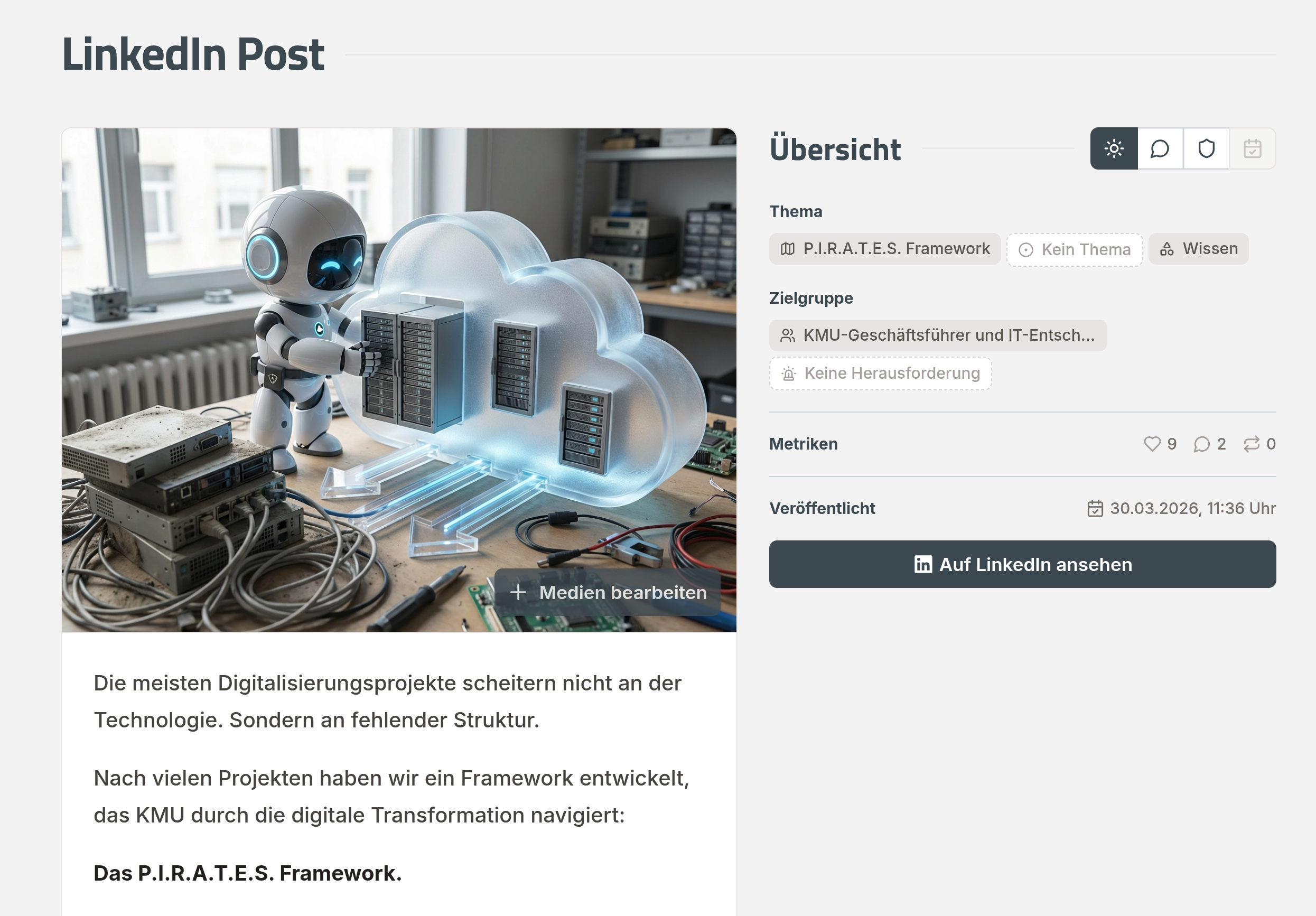 Chromeless mode: post without navigation
