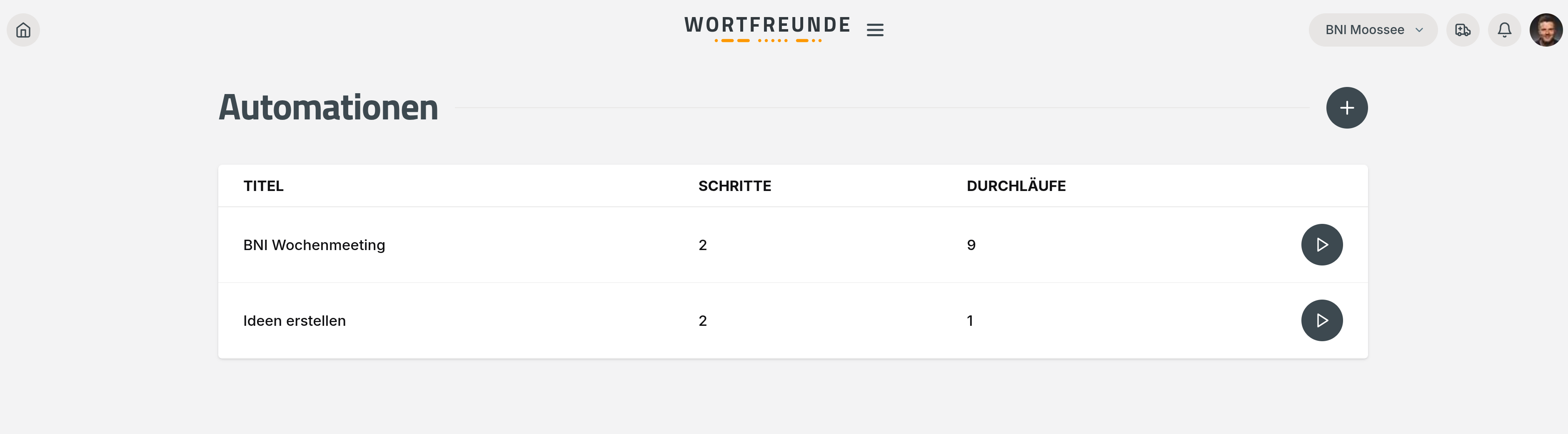 Automationen in Wortfreunde Studio